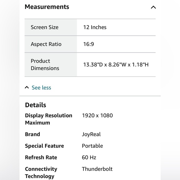 NWT JOYREAL OFIYAA PORTABLE DOUBLE 12” MONITOR FOR MACBOOK - Picture 7 of 16